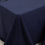 Cotton Blend 90"x156" Rectangle Tablecloth Navy Blue - Seamless Wrinkle-Resistant Table Cover