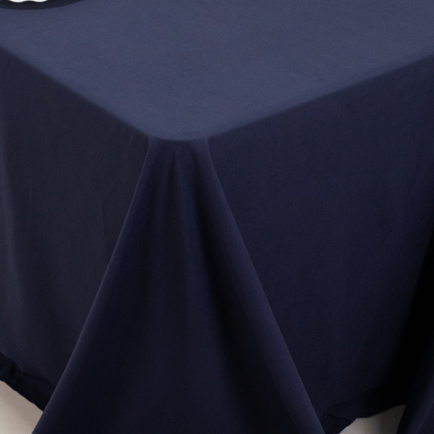 Cotton Blend 90"x156" Rectangle Tablecloth Navy Blue - Seamless Wrinkle-Resistant Table Cover