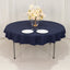Cotton Blend 70" Round Tablecloth Navy Blue - Wrinkle-Resistant Table Cover
