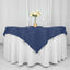 Premium Polyester 54"x54" Table Overlay Square Tablecloth Navy Blue - Stain and Wrinkle-Resistant 220GSM Table Topper