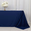 Scuba Rectangular 90"x132" Tablecloth Navy Blue - Wrinkle Free, Stain Resistant & Seamless Table Cover