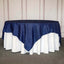 Taffeta 90"x90" Table Overlay Square Tablecloth Navy Blue - Accordion Crinkle Table Cover