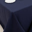 Cotton Blend 90"x132" Rectangle Tablecloth Navy Blue - Seamless Wrinkle-Resistant Table Cover