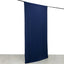 Navy Blue 4-Way Stretch Spandex Event Curtain Drapes, Wrinkle Free Backdrop Event Panel with Rod Pockets - 5ftx10ft