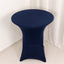 Spandex 36" Round Cocktail Table Cover Navy Blue - Easy to Maintain Stretch Fitted Highboy Tablecloth