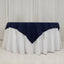 Cotton Blend 54"x54" Table Overlay Square Tablecloth Navy - Wrinkle-Resistant Table Topper