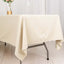 Scuba Rectangular 60"x102" Tablecloth Beige - Wrinkle Free & Stain Resistant Table Cover