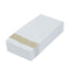 25 Pack Linen-Like Paper 8"x4" Napkins White with Gold Greek Key Design - Soft & Absorbent Airlaid Hand Towels for Exquisite Weddings & Events
