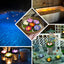 10-Pack Floating Candle Lights Water Lily Lotus Flower Design Colorful - Assorted Tealight Lanterns 5"