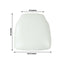 5 Pack PU Leather 1.5" Thick Seat Pads with Wood Backing for Chiavari Chairs White - Memory Foam Tie-Less Non-Slip Design 16"