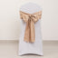 5 Pack Lamour Satin 6"x106" Chair Sashes Nude - Stylish Reusable Decorative Bows