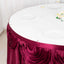 Satin 14ft Table Skirt Burgundy - Pleated Double Drape Table Cover