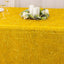 Polyester 90"x156" Rectangle Tablecloth Gold Metallic Fringe Shag Tinsel Design Table Cover for Events Decor