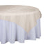 Organza 72"x72" Table Overlay Square Tablecloth Gold - Sheer Design for Stylish Events - Linen Luxes
