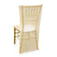 Organza Chair Slipcover with Satin Embroidery for Chiavari Chairs Ivory - Chair Back Cover - Linen Luxes