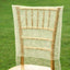 Organza Chair Slipcover with Satin Embroidery for Chiavari Chairs Ivory - Chair Back Cover - Linen Luxes
