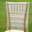 Organza Chair Slipcover with Satin Embroidery for Chiavari Chairs Silver - Chair Back Cover - Linen Luxes