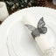 12-Pack Paper Napkin Rings Laser Cut Butterfly Black Shimmery - Decorative Serviette Holders for Events