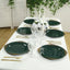 20-Pack Economy Plastic Round Charger Plates 13" in Hunter Emerald Green with Gold Embossed Baroque Rim, Stylish Dinner Party Serving Plates