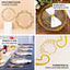10-Pack Plastic 10" Round Dinner Plates in Clear with Gold Vintage Baroque Scalloped Rim - European Style Disposable Party Plates