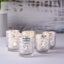 6-Pack Silver Glass Votive Tealight Holders - Stylish Primrose Design for Weddings & DÃ©cor