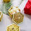 12-Pack Vintage Hexagon Gift Box Candy Containers Gold - Stylish Hollow Favor Boxes for Jewelry 3"