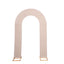 8ft Nude Spandex Fitted Open Arch Wedding Arch Cover, Double-Sided U-Shaped Backdrop Slipcover