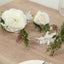 6ft White Silk Rose Peony Flower Garland, Mixed Floral Greenery Garland Artificial Hanging Vine