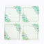 20-Pack Paper Dinner Napkins with Floral Design White/Green - Disposable 2 Ply Beverage Napkins 6.5"x6.5"