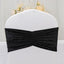 5 Pack Crushed Velvet Chair Bands Black Wide Ruffle Style - Textured Chair Sashes for Stunning Event Decor - 8"x15"