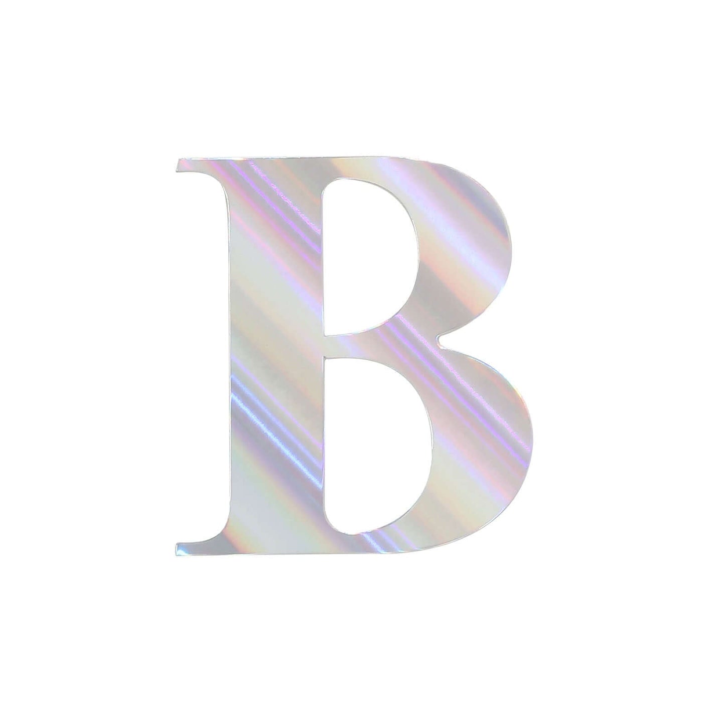 4 Pack 5" Iridescent Alphabet Stickers Banner, Customizable Stick on Letters - B