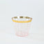 25-Pack Plastic Party Cups Transparent Blush Crystal with Gold Rim - Stylish Short Disposable Glasses 9oz