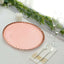 10-Pack Paper 13" Round Charger Plates in Rose Gold with Scalloped Rims - Heavy Duty Disposable 1100GSM Serving Trays