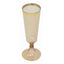12-Pack Plastic Champagne Flutes Transparent Amber Gold with Gold Rim - Stylish Disposable Cocktail Glasses for Parties 5oz 6"