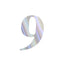 4-Pack Stickers Banner Custom 0-9 Number "9" Design Iridescent - Milestone Age and Date Stick-On Numbers 5"