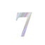 4-Pack Stickers Banner Custom 0-9 Number "7" Design Iridescent - Milestone Age and Date Stick-On Numbers 5"