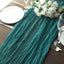 Gauze Cheesecloth 10ft Table Runner Peacock Teal - Rustic Boho Style