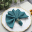 5 Pack Polyester 17"x17" Napkins Peacock Teal - Durable & Wrinkle Resistant Dinner Napkins