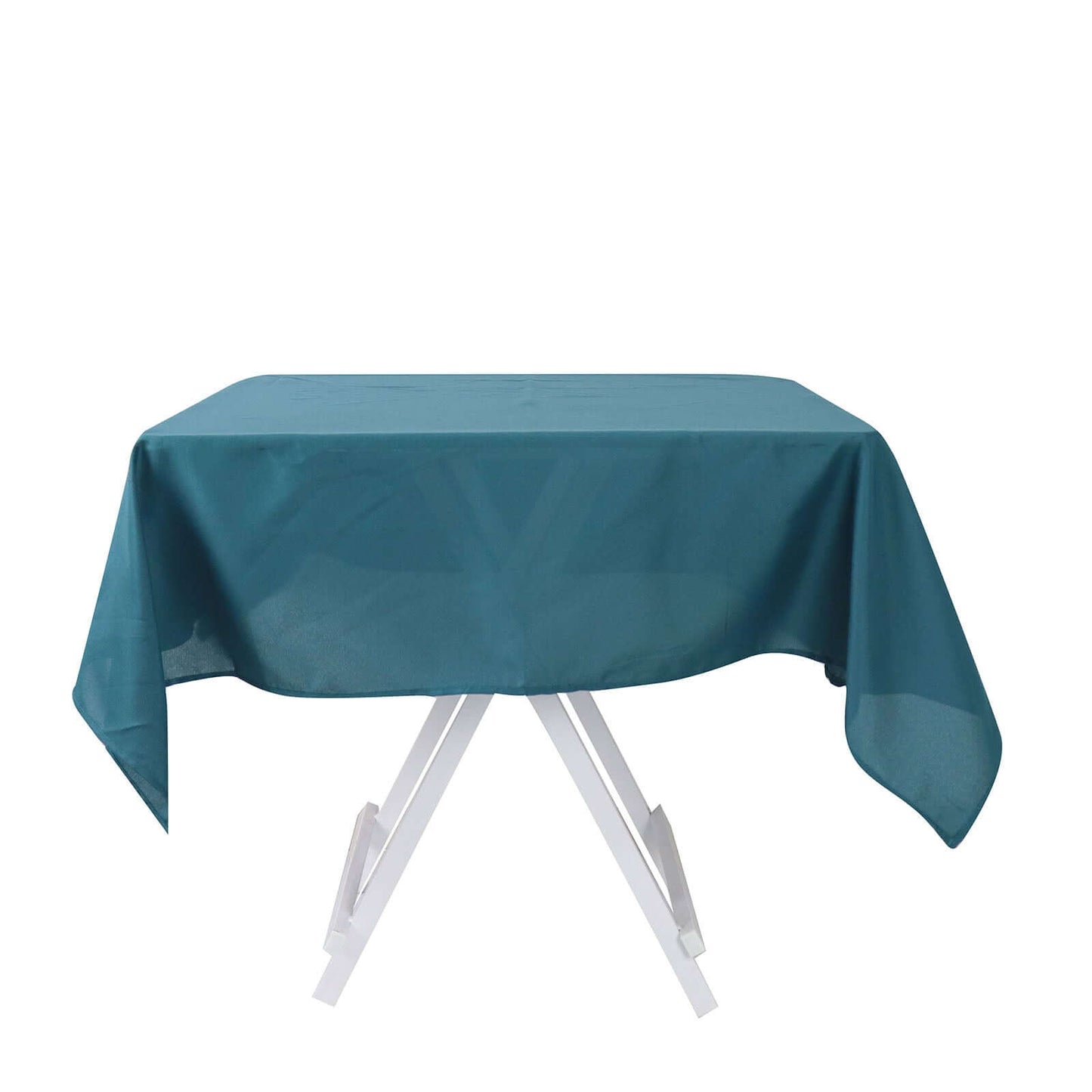 Polyester Square 54"x54" Tablecloth Peacock Teal - Wrinkle-Resistant & Durable Table Cover