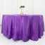 Taffeta 120" Round Tablecloth Purple - Seamless Accordion Crinkle Table Cover