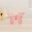 25-Pack Paper Butterfly Place Card Holders Pink with White Printable Cards - 3D Free Standing Table Number Stands 3"x5"