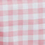 Polyester 54"x54" Table Overlay Square Tablecloth White/Rose Quartz - Checkered Buffalo Plaid Design for Casual Table Settings
