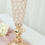 2-Pack Crystal Beaded Trumpet Vase Set Gold - Table Centerpiece for Weddings and Events 32"