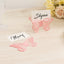 25-Pack Paper Butterfly Place Card Holders Pink with White Printable Cards - 3D Free Standing Table Number Stands 3"x5"