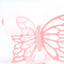 25-Pack Paper Butterfly Place Card Holders Pink with White Printable Cards - 3D Free Standing Table Number Stands 3"x5"