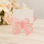 25-Pack Paper Butterfly Place Card Holders Pink with White Printable Cards - 3D Free Standing Table Number Stands 3"x5"