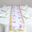 5 Pack Disposable Table Runners 11"x108" White with Pink Butterflies - Non-woven Stylish Spring Summer Dining Decor