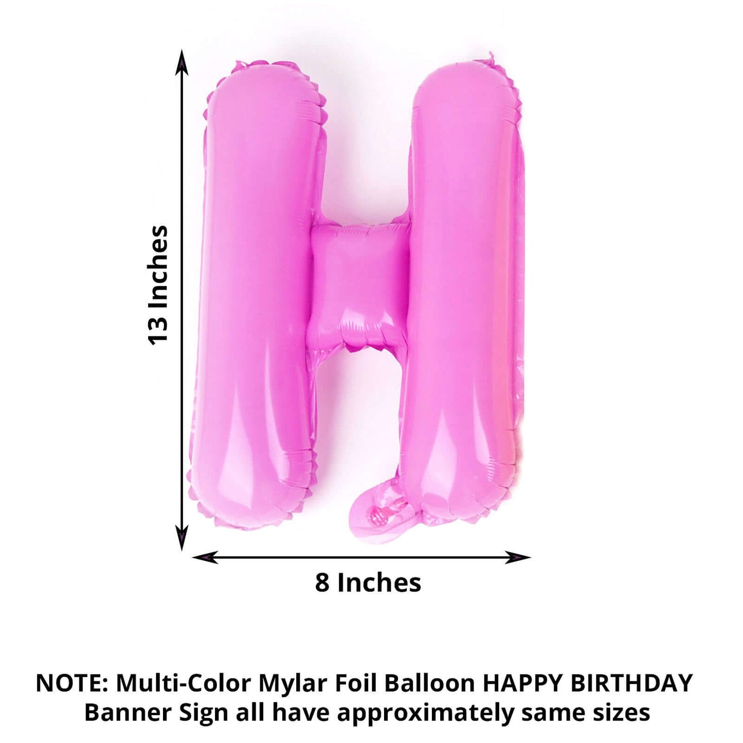 13" Ready-To-Use Colorful "Happy Birthday" Mylar Foil Balloon Banner