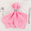5 Pack Lamour Satin 20"x20" Napkins Pink - Soft Matte Finish Dinner Napkins