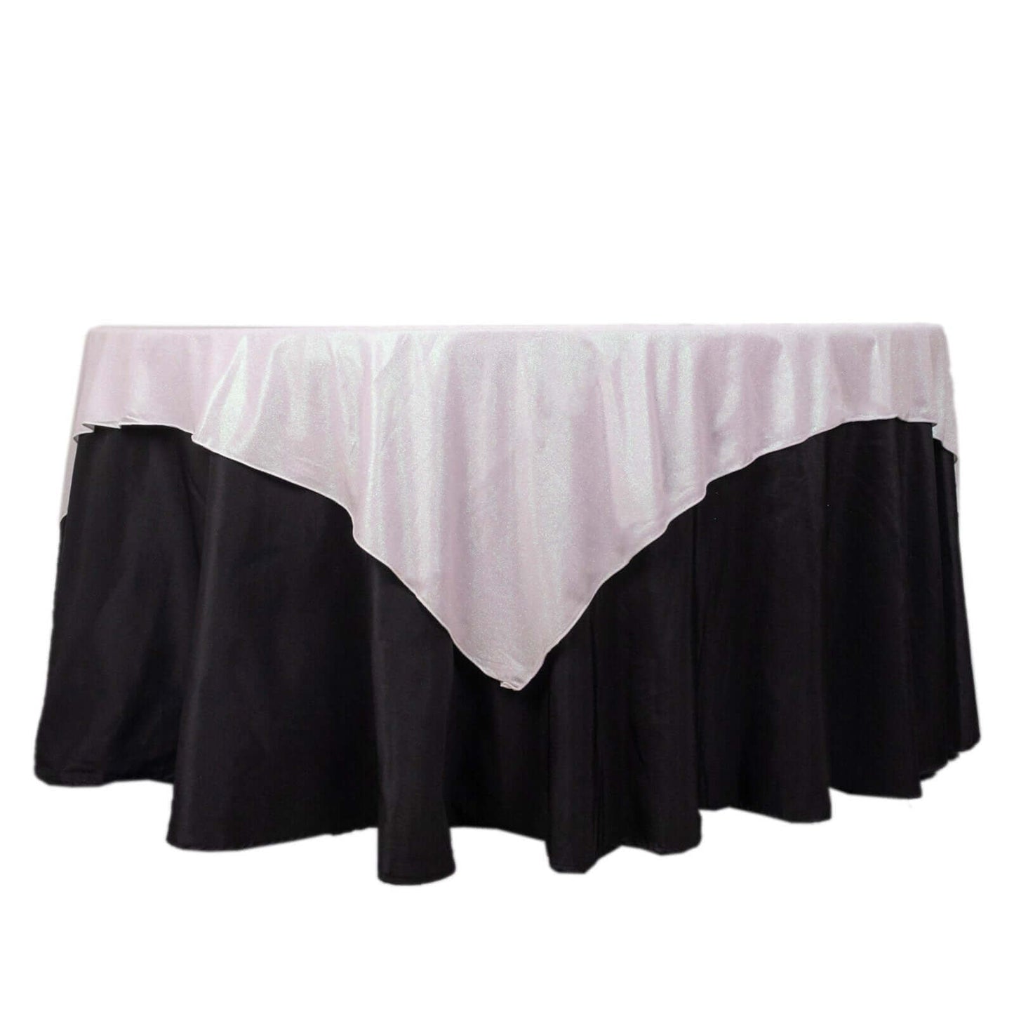 Polyester 72"x72" Table Overlay Square Tablecloth Iridescent - Glitter Sparkle Table Topper